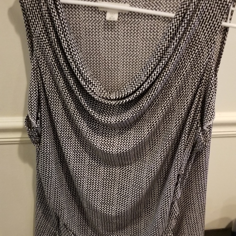 Cowl neck sleeveless blouse